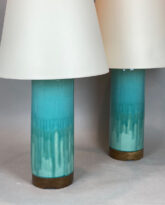 Pair of Cannula Lamps in Cedar Green 