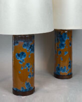 Pair of Small Cannula Lamps in Oasis 