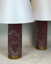 Pair of Cannula Lamps in Porphyry