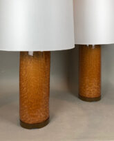 Pair of Cannula Lamps in Persimmon