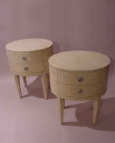 Pair of Parchment Side Tables