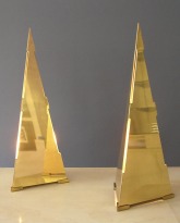 Pair of Triangular Table Lamps