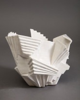 Large Cool White Vessel XIX