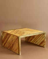 Bamboo and Brass Coffee Table