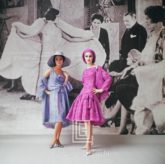 1920’s Backdrop, Two Models Blue and Pink by Dior, 1961