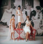 1920's Backdrop, Three White Cocktail Dresses, 1961