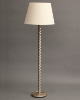 Silvered Wood Floor Lamp