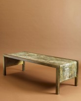 Patinated Brass Coffee Table