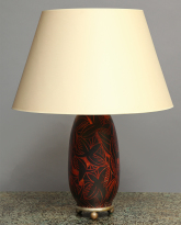 Lacquered and Carved Table Lamp