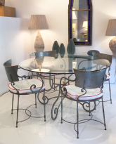 Steel Dining Table and Chairs 