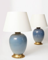 Large Pair of Venini Lamps