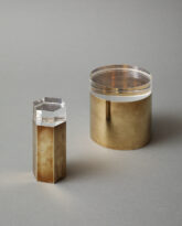 Lucite and Brass Boxes