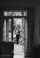 Kennedys, JFK and Caroline, Breakfast View Through Doorway