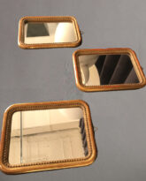 Set of three giltwood mirrors
