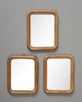 Set of three giltwood mirrors