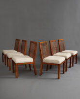 Burl Wood Dining Chairs