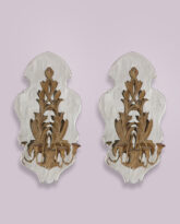 Pair of 3-Arm Candle Wall Sconces