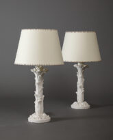 Palm Frond Plaster Table Lamps