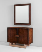 Two Door Cabinet and Mirror, c. 1950