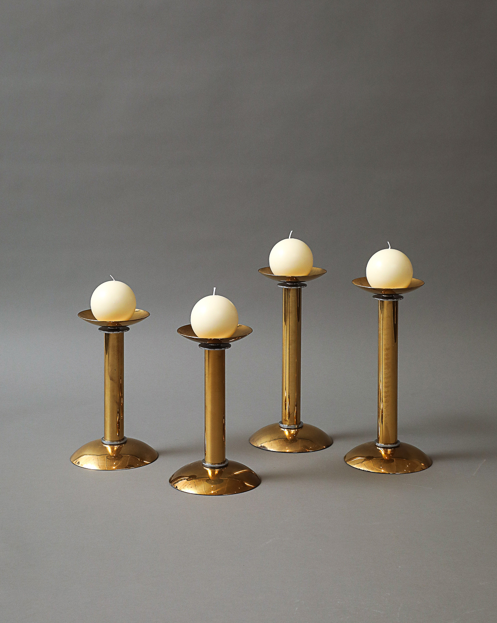 Polished Brass Candlesticks