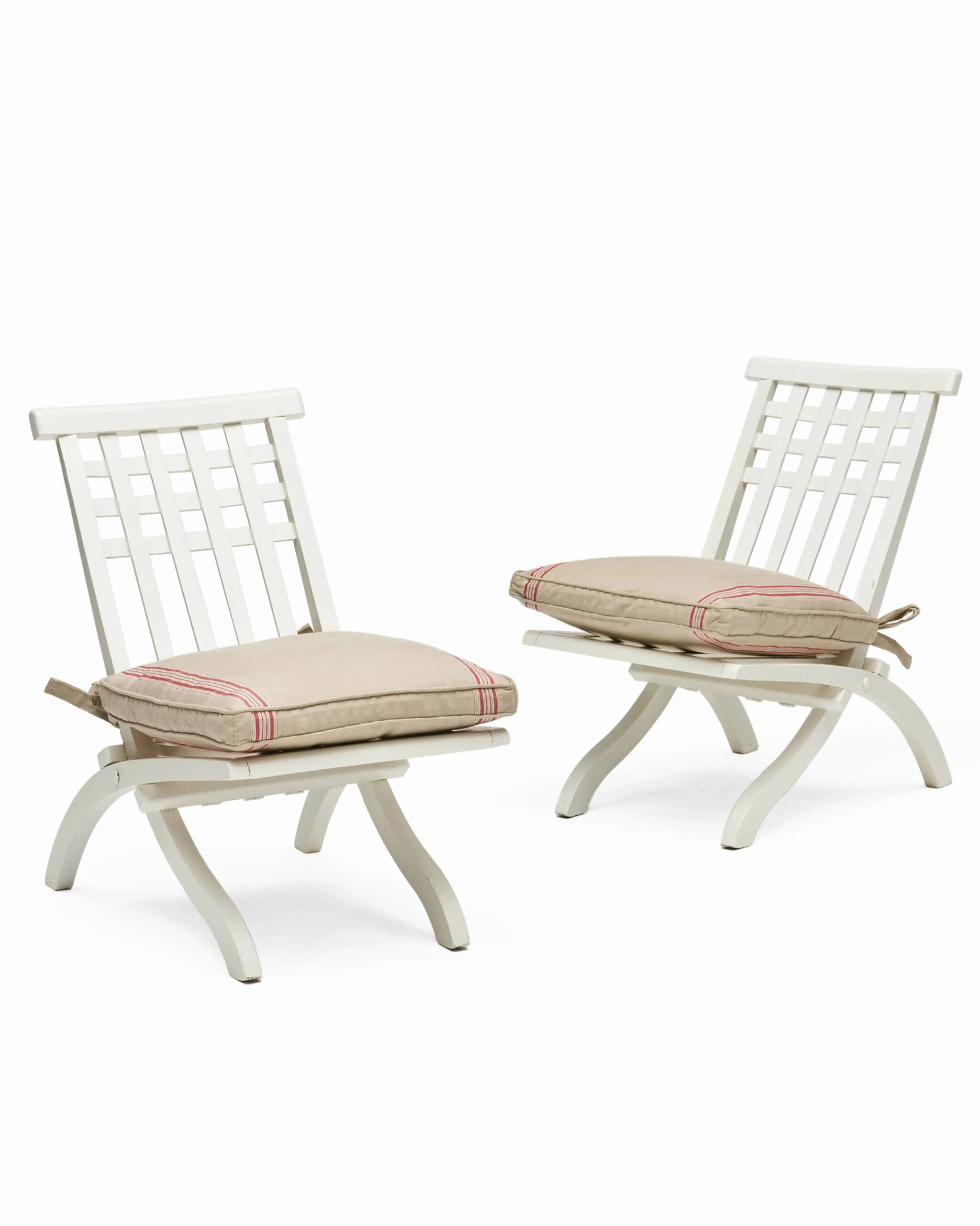 Robert Mallet Stevens Pair of Folding Deck Chairs