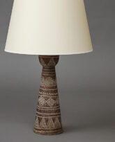 Sgraffito Ceramic Table Lamp, c. 1960