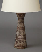 Sgraffito Ceramic Table Lamp, c. 1960