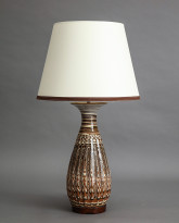 Karnak Table Lamp in Agateware