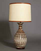 Onion Table Lamp in Agateware