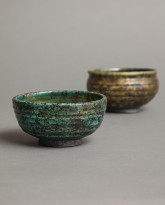 Two Raku Ceramic Bowls