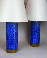 Pair of Cannula Table Lamp in Lapis Lazuli
