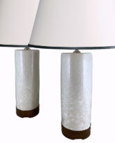 Pair of Cannula Table Lamps in Summer Snow