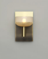 Chiaro e Scuro Sconce, Brushed Brass with Antique Brass