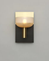 Chiaro e Scuro Sconce, Brushed Brass with Oil Rubbed Bronze