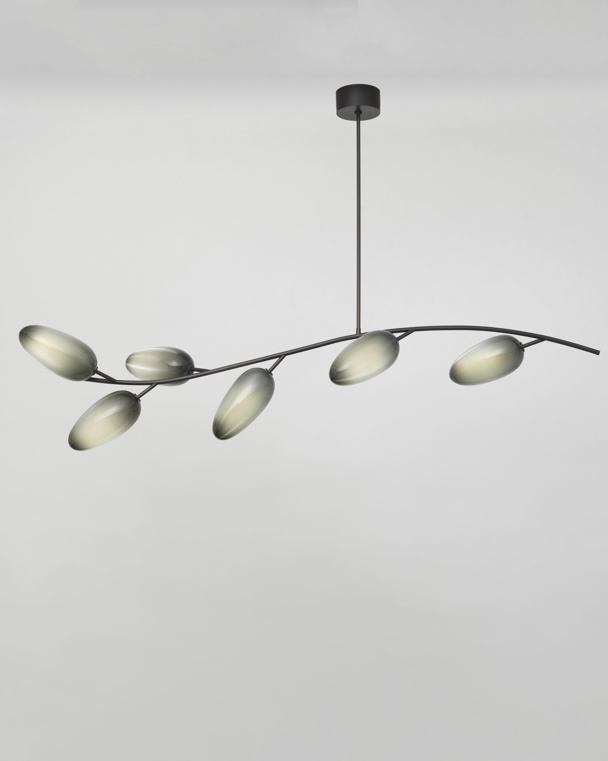 Sàlice Chandelier, Raked Smoked Quartz