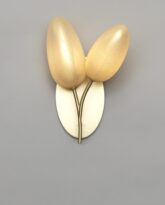  Sàlice Two Lite Sconce, Gilded Alabaster Glass