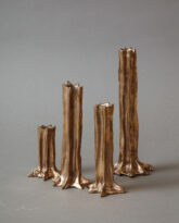 Polished Bronze Arbor Candlesticks