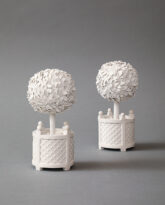 Pair of Ceramic Topiaries, 2023