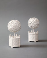 Pair of Ceramic Topiaries, 2023