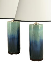 Pair of Cannula Table Lamps in Verdant Meadow