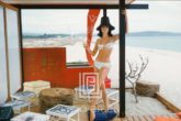 White Bikini in St. Tropez Beach Cabana 1961