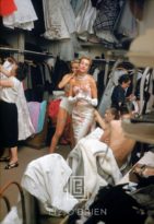 Backstage White Gown with Pearls, 1954