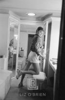 Audrey Hepburn in Her Dressing Room, Knee Up and Looking Forward, 1953
