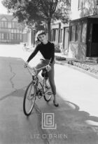 Audrey Hepburn on Bicycle, Smiling, 1953