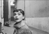 Audrey Hepburn in Grey Turtleneck Sweater, Looking Up, 1953