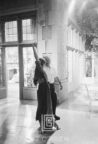 Audrey Hepburn and Director Billy Wilder on the set of Sabrina, Walking, 1953