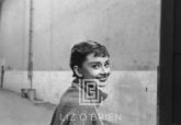 Audrey Hepburn in Grey Turtleneck Sweater, Glances Right Smiling, 1953