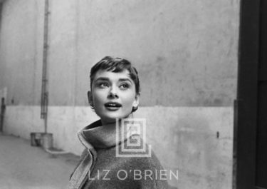 Audrey Hepburn in Grey Turtleneck Sweater, Looking Up, 1953 by Mark ...