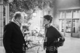 Audrey Hepburn Converses with Man, 1953