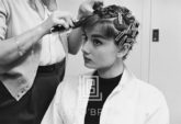 Audrey Hepburn with Curlers, Side, 1953